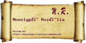 Mosolygó Rozália névjegykártya