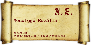 Mosolygó Rozália névjegykártya