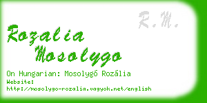 rozalia mosolygo business card