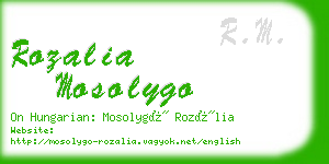 rozalia mosolygo business card